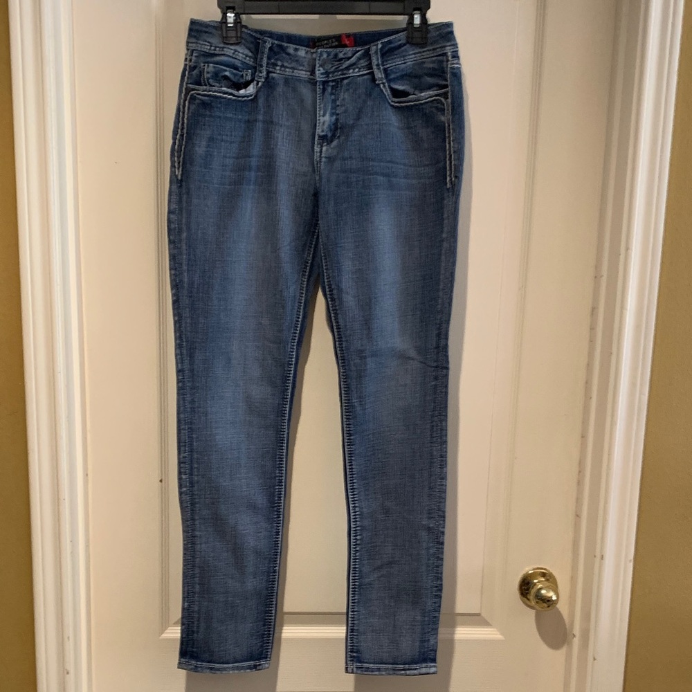 People's Liberation Denim Blue Straight Leg Jeans